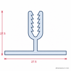 2 Part H Base 17 - 20mm Board White - Pack of 12, 2.44m Each