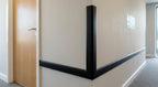 Black 38mm PVC Plastic Angle - Pack of 12, 2.44m Each