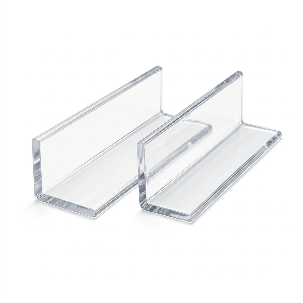 Clear Plastic Angle 38mm - Pack of 12, 1m Lengths