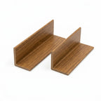 38mm Teak Plastic Angle - Pack of 12, 2.44m Lengths