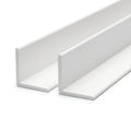 White 38mm PVC Plastic Angle - Pack of 10, 1m Lengths