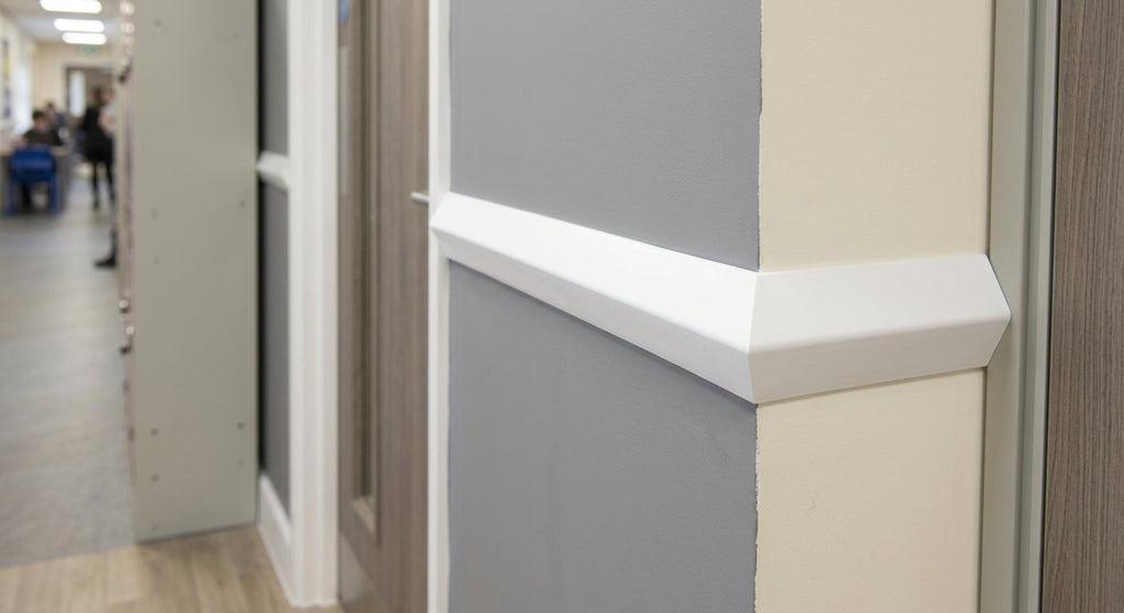 White 38mm PVC Plastic Angle - Pack of 10, 1m Lengths