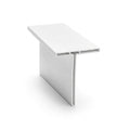 25mm Plastic T Section White - Pack of 12, 2.44m Each
