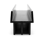 Vivarium Glass Runner Black - 4/18mm, Pack of 12, 2.44m Each