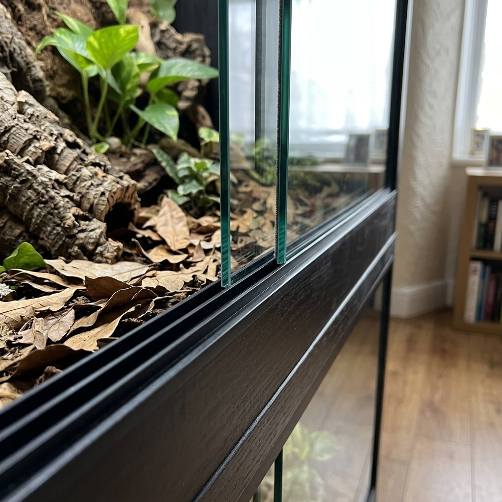 Black Vivarium Glass Runner - 12 x 2.44m Lengths, 4/18mm