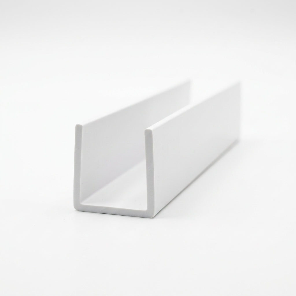 25mm Plastic C Section White - Pack of 10, 3m Each
