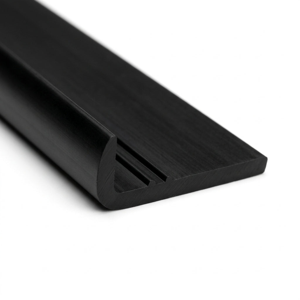 Black Plastic Hockey Stick - 38mm Wide, Pack of 12, 2.44m Each