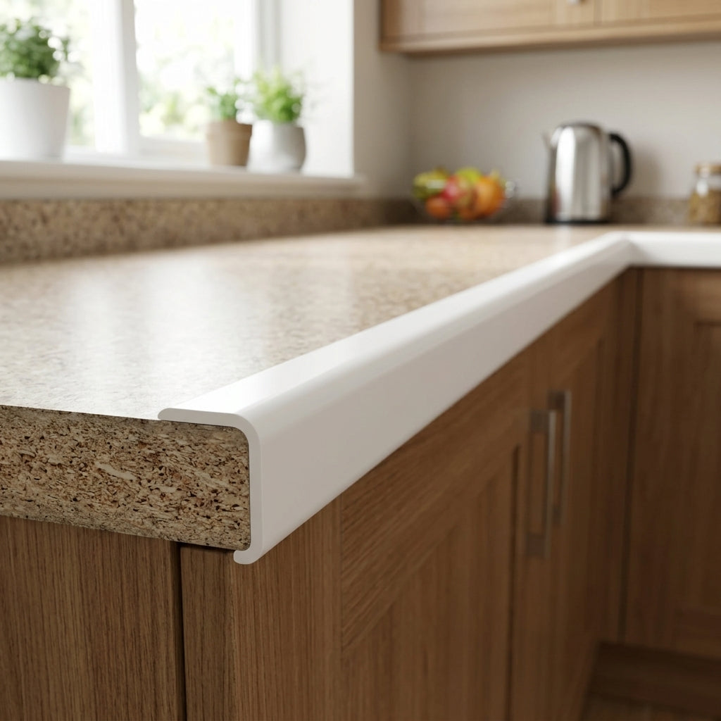 White Lipped Edging Strip - 38mm x 12 x 2.44m Lengths
