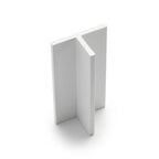 38mm Plastic T Section White - Pack of 12, 2.44m Each