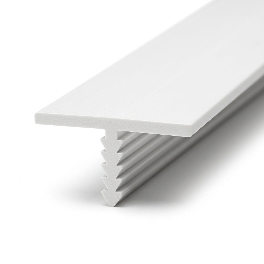 Plastic H Section Jointing White - Pack of 12, 2.44m Each