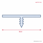 Plastic H Section Jointing White - Pack of 12, 2.44m Each