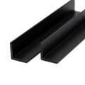 Black 50mm PVC Plastic Angle - Pack of 10, 3m Lengths