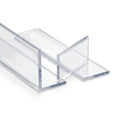 Clear Plastic Angle 50mm - Pack of 12, 1m Lengths