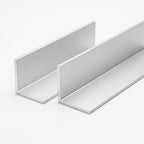Silver 50mm PVC Plastic Angle - Pack of 10, 3m Each