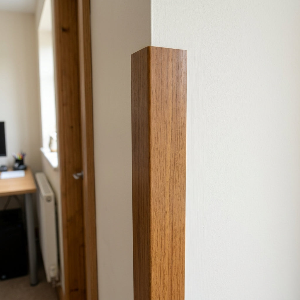 50mm Teak Plastic Angle - Pack of 12, 2.44m Lengths