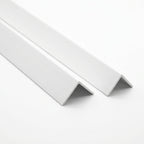 White 50mm PVC Plastic Angle - Pack of 10, 1m Lengths