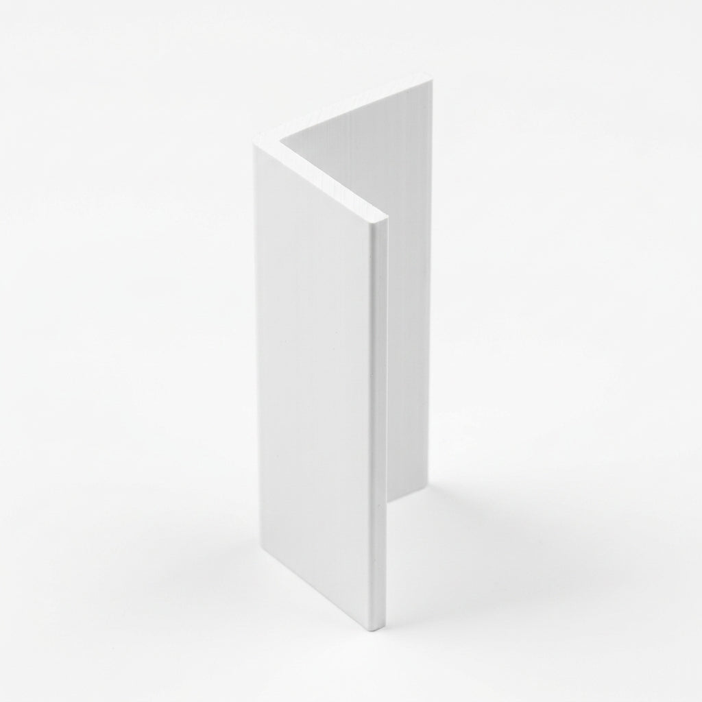 White Plastic Angle 50 x 25mm - Pack of 10, 1m Lengths