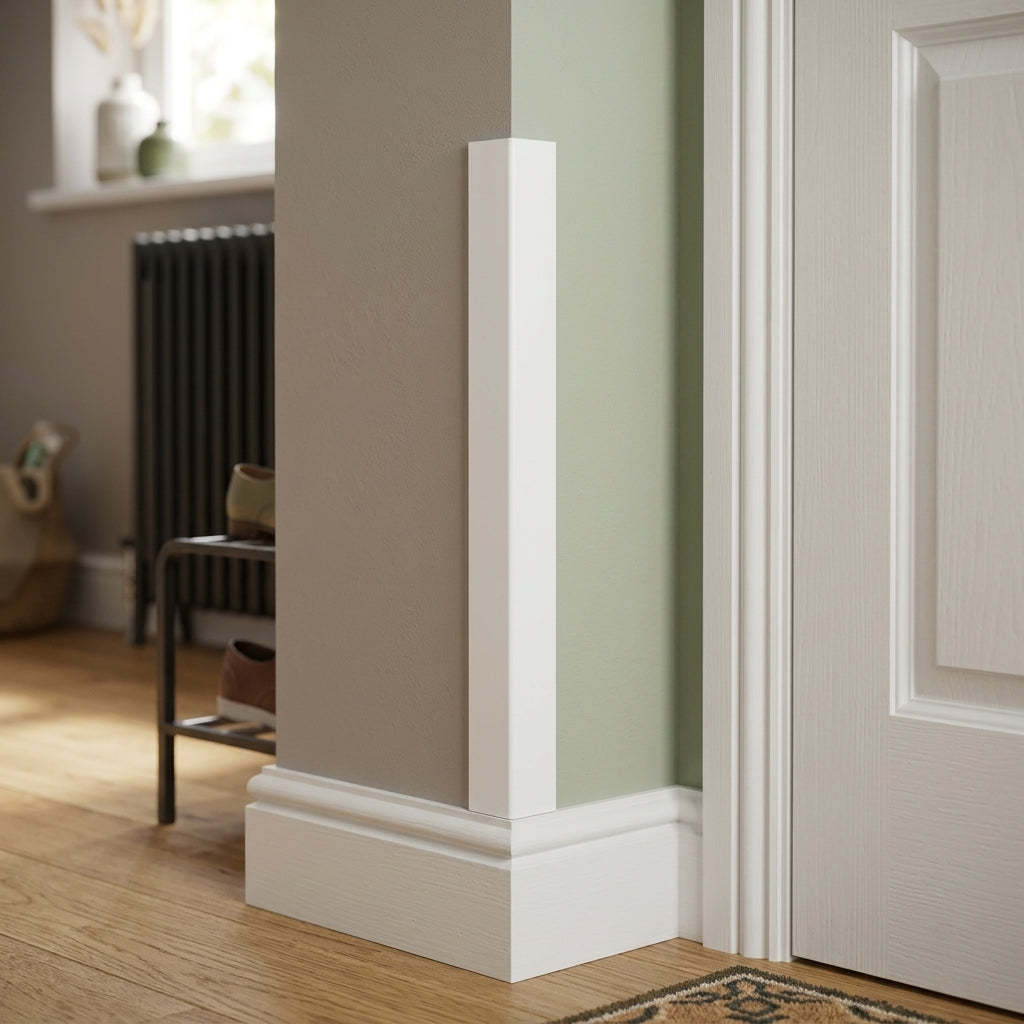 White PVC Unequal Angle Trim 50 x 25mm - Pack of 10, 3m Each