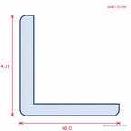 46mm Heavy Duty Black PVC Angle - 5 x 3m Lengths