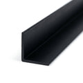 Black PVC Unequal Angle Trim 25mm x 12mm - Pack of 10, 3m Each