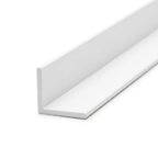 White PVC Plastic Angle 25 x 12mm - Pack of 10, 3m Lengths