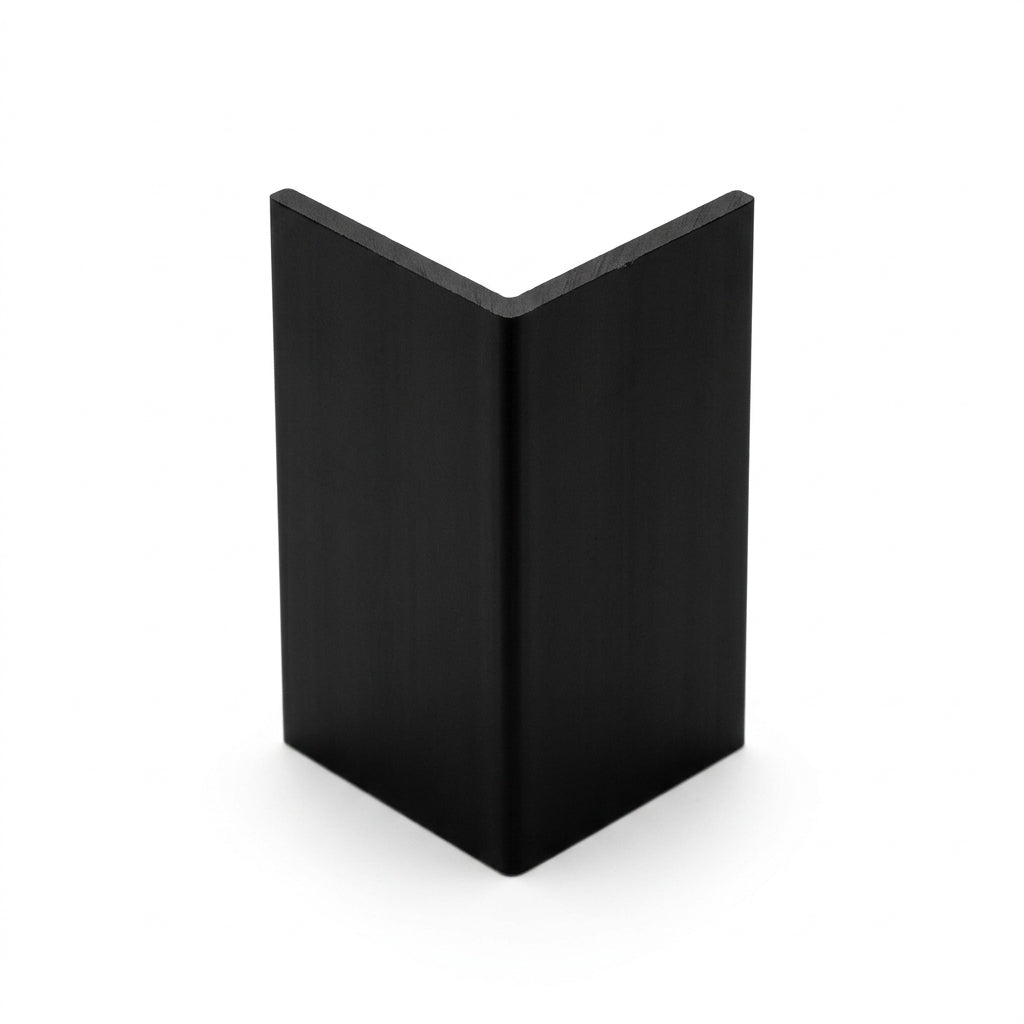 Black PVC Unequal Angle 70 x 30mm - Pack of 5, 3m Each