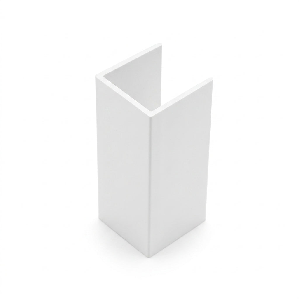 White PVC Unequal Plastic Angle 70 x 30mm - Pack of 5, 3m Each