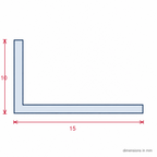 White PVC Unequal Angle 15mm x 10mm - 10 x 3m Lengths