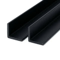 Black PVC Unequal Angle 38 x 19mm - Pack of 10, 3m Each