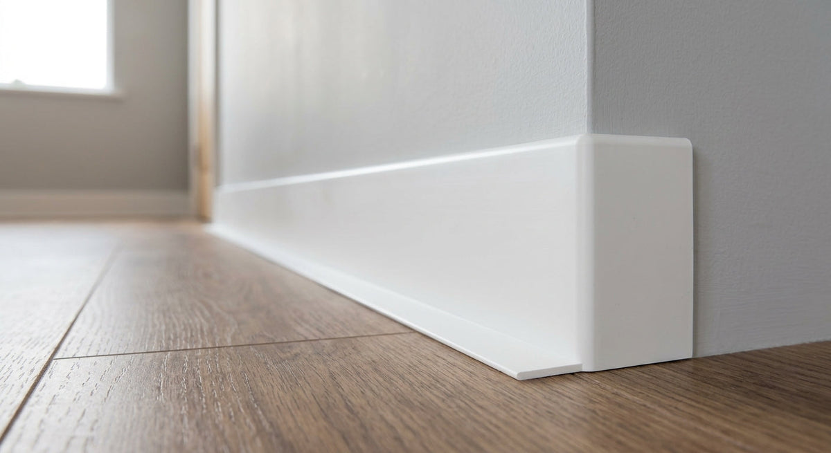 White PVC Plastic Angle 38 x 19mm - Pack of 10, 3m Lengths