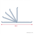 35mm White Plastic Flexi Corner Trim 2.5m - 10 x 2.5m Lengths
