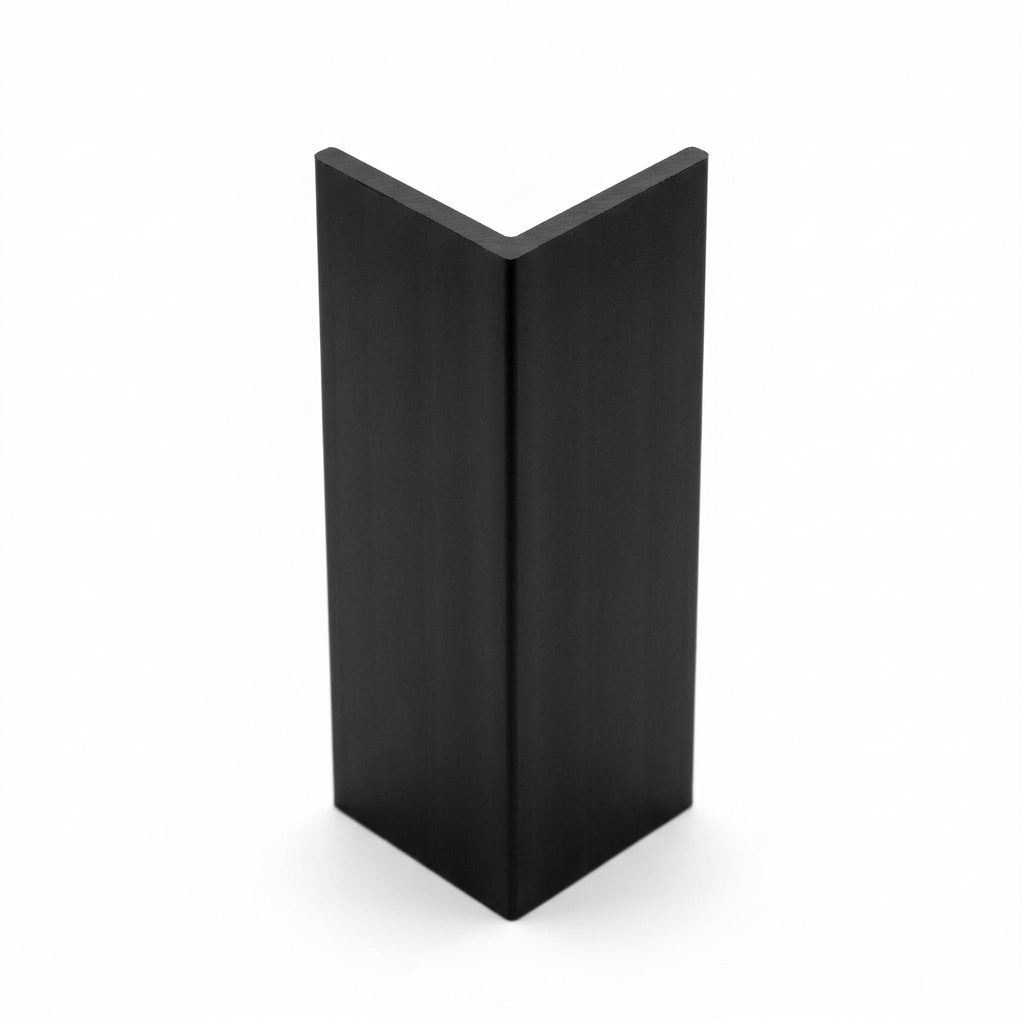 100mm Plastic Angle Black - 3 x 1m Lengths