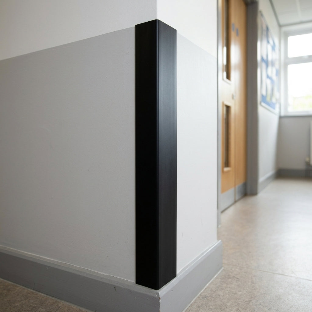 100mm Plastic Angle Black - 3 x 1m Lengths