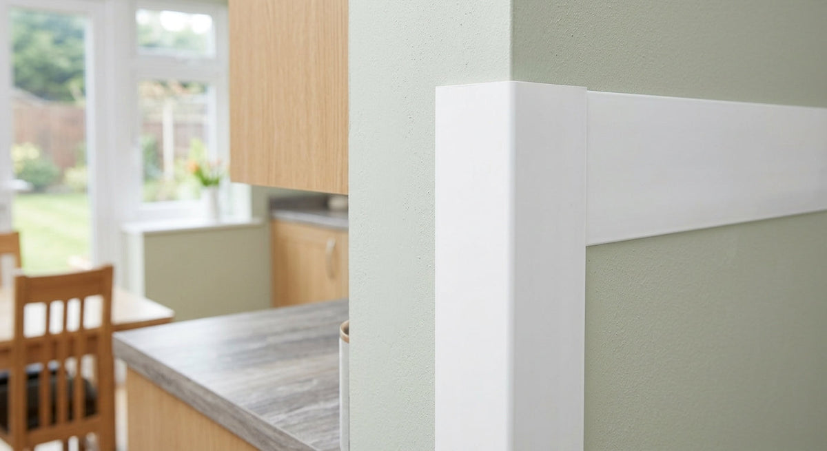 100mm Plastic Angle White - 3 x 3m Lengths
