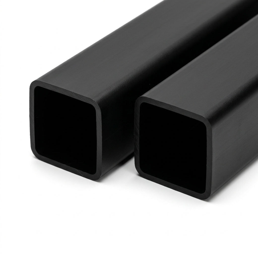 Black Plastic Box Section - 50mm Wide, Pack of 5 x 1m Lengths