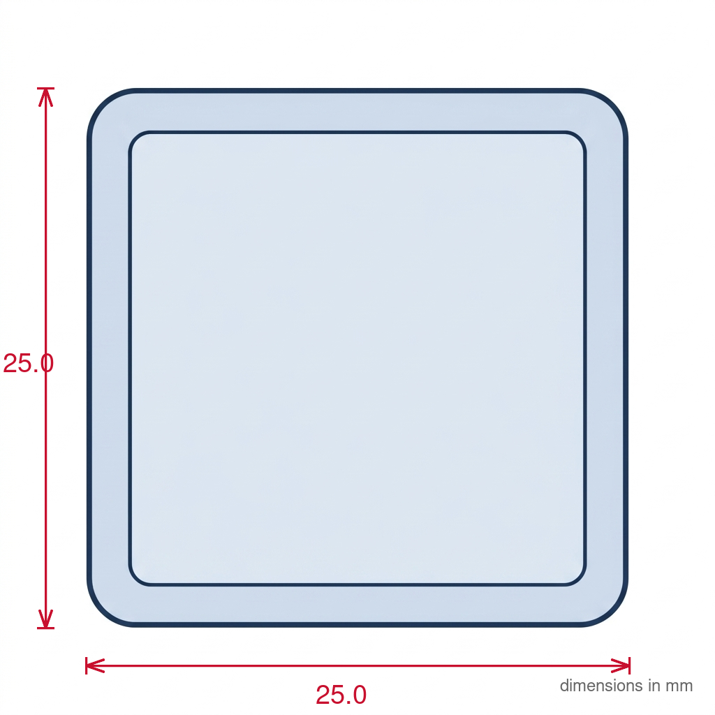 Black Plastic Box Section 25mm - Pack of 10, 3m Each