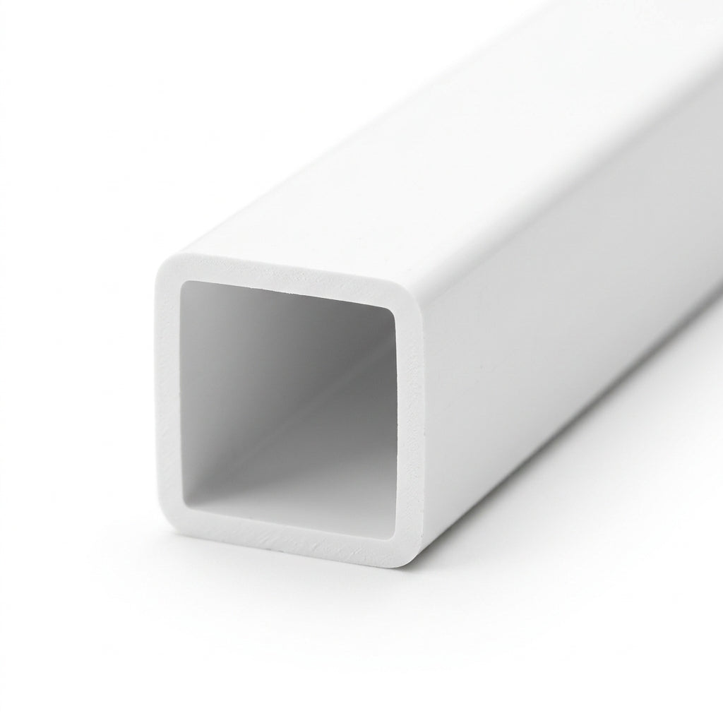 White Plastic Box Section - 25mm x 10 x 1m Lengths