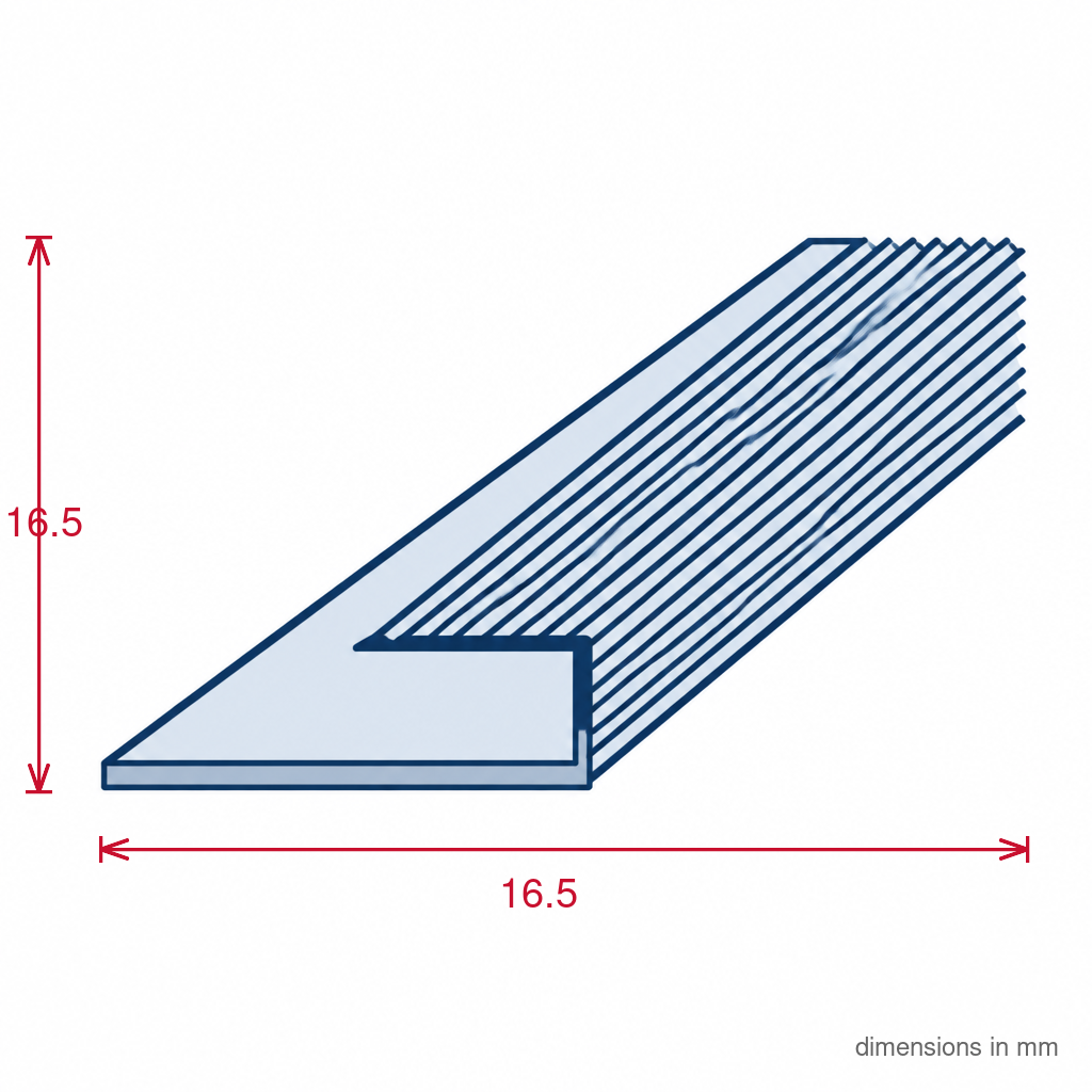 Matt Gold Metal Laminate Floor Edging - 3 x 2.7m Lengths