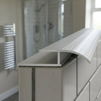 Matt Silver Aluminium Floor Edging - 5 x 0.895m Lengths