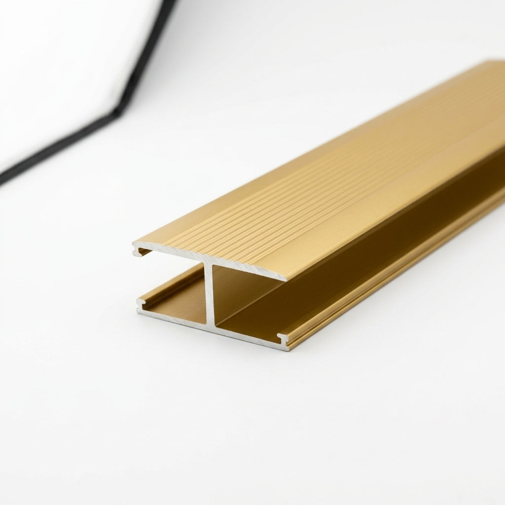 Double Edge Matt Gold Aluminium Edging - 5 x 0.895m Lengths
