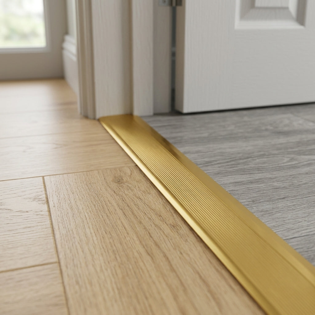 Double Edge Matt Gold Aluminium Edging - 5 x 0.895m Lengths