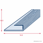 Matt Gold Metal Laminate Floor Edging - 5 x 0.895m Lengths