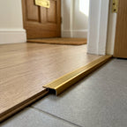 Matt Gold Metal Laminate Floor Edging - 5 x 0.895m Lengths