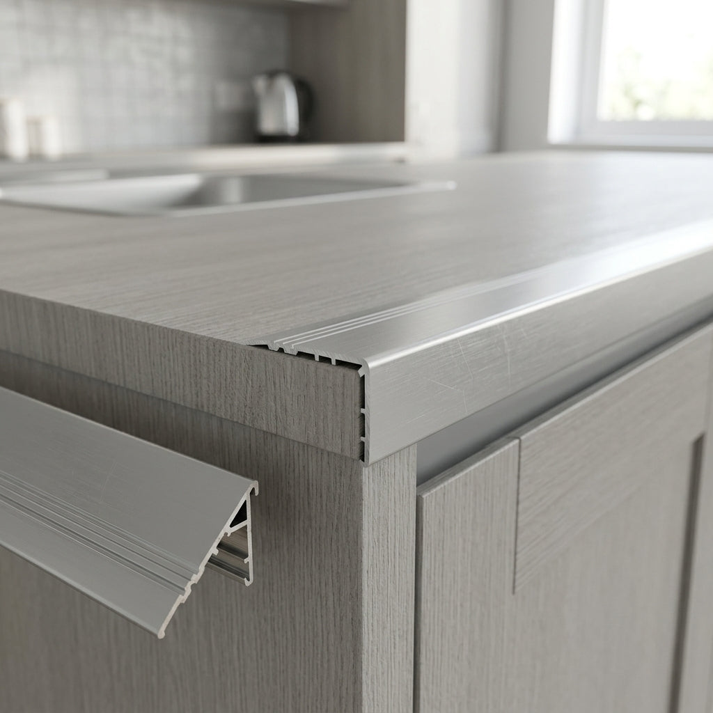 Aluminium Angle Edge Matt Silver - 5 x 0.895m Lengths