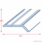 Matt Gold Aluminium Angle Edge - 5 x 0.895m Lengths