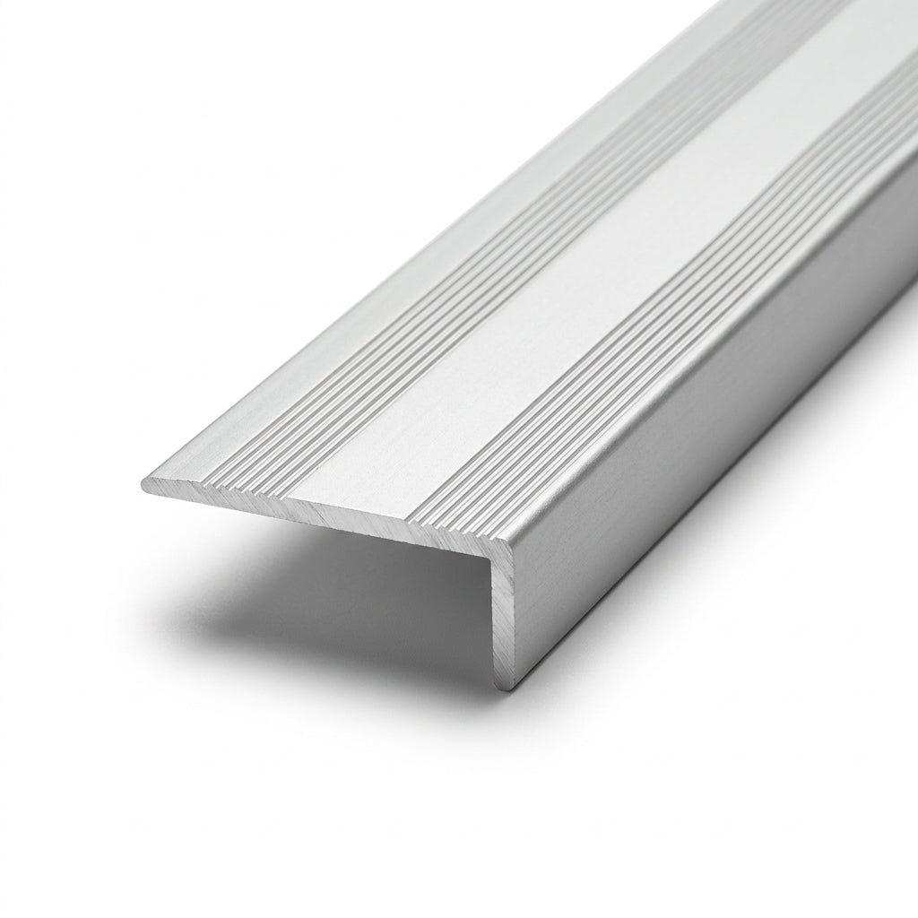Matt Silver Aluminium Nosing - 5 x 0.895m Lengths