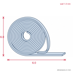 10mm Foam Tape White 1 x 50m - Pack of 1