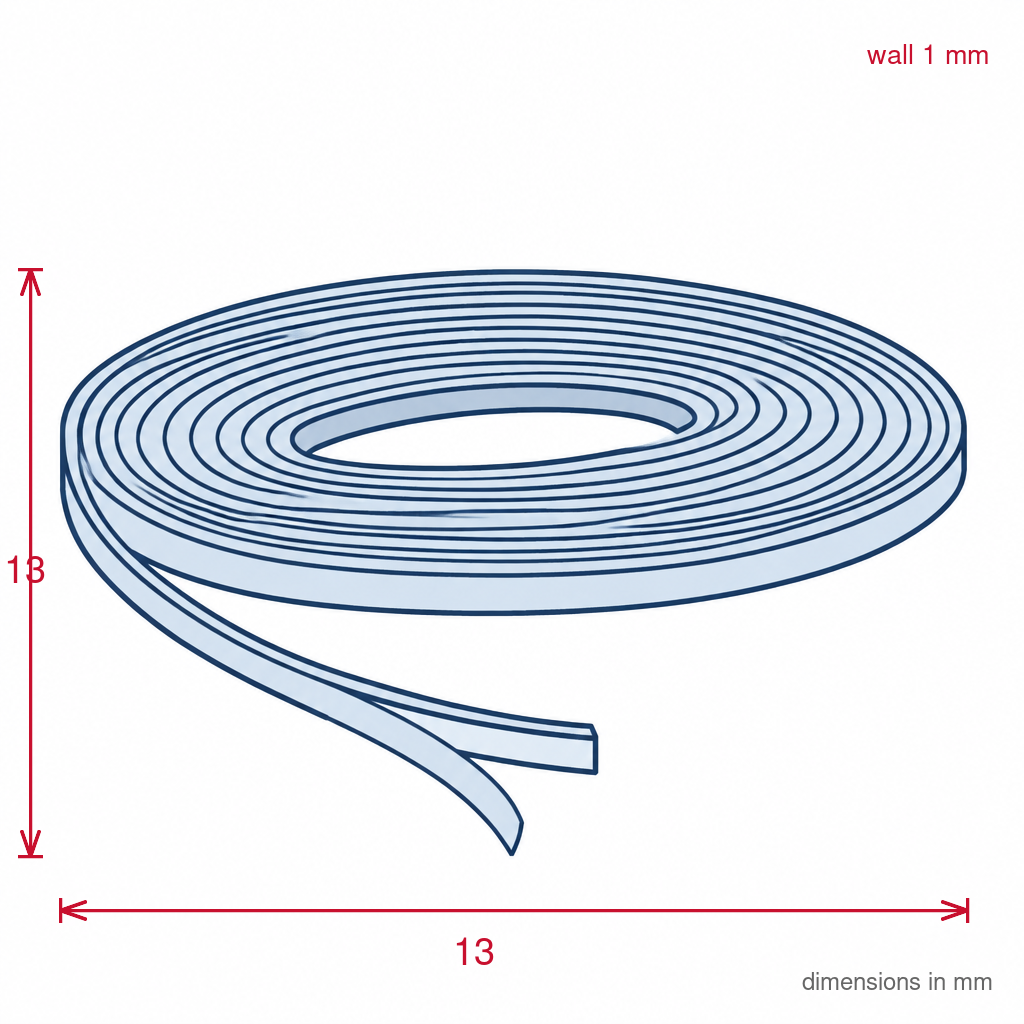 Clear High Mass Double Sided Tape 13mm x 0.25mm - 1 x 50m Roll