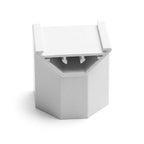 PVC Cupcake Mounting White End Caps - Pack of 10