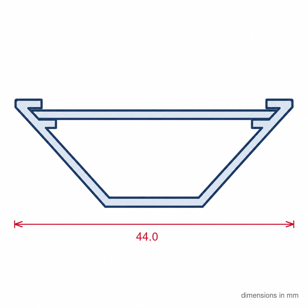 PVC Cupcake Mounting Profile White/Frosted - 5 x 3m Lengths